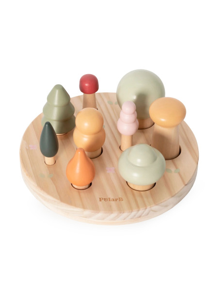 VIGA POLARB Wooden Puzzle Sorter Forest Trees Learning Counting 1-9 18+ VIGA POLARB