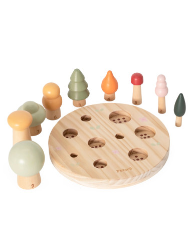 VIGA POLARB Wooden Puzzle Sorter Forest Trees Learning Counting 1-9 18+ VIGA POLARB