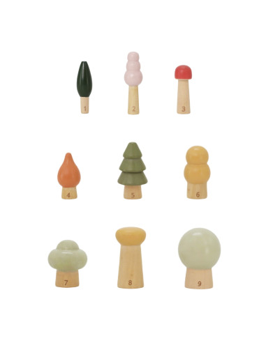 VIGA POLARB Wooden Puzzle Sorter Forest Trees Learning Counting 1-9 18+ VIGA POLARB