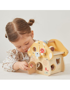 VIGA Wooden Mushroom Activity Sorter Maze Mirror 18M+ 2