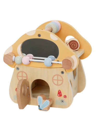 VIGA Wooden Mushroom Activity Sorter Maze Mirror 18M+