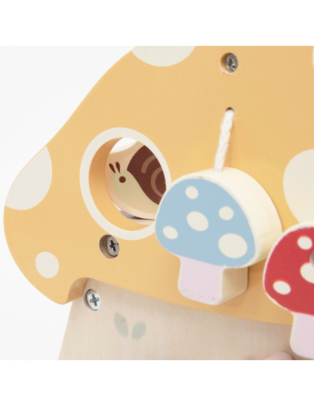 VIGA Wooden Mushroom Activity Sorter Maze Mirror 18M+