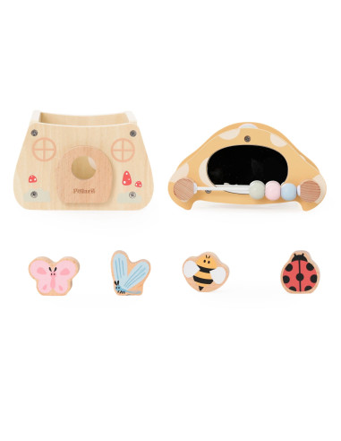 VIGA Wooden Mushroom Activity Sorter Maze Mirror 18M+