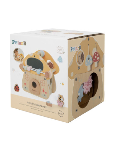 VIGA Wooden Mushroom Activity Sorter Maze Mirror 18M+