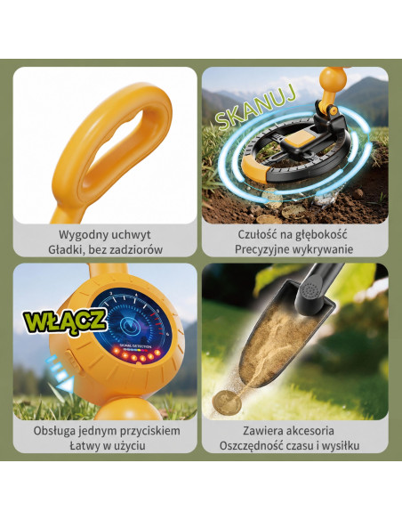 WOOPIE Metal Detector for Kids Probe Shovel Treasure