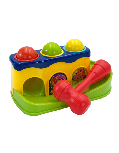 Разноцветная игрушка «Молоточек и колышки» Монтессори WOOPIE BABY