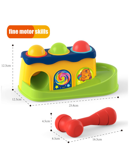 WOOPIE BABY Colorful Montessori Hammer Punch